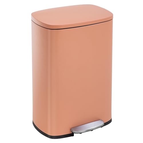Cubeta rectangular metálica para basura 13 galones