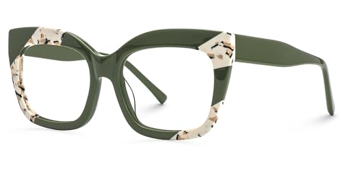 Image of VOOGLAM Stylish Rectangle Blue Light Blocking Glasses for Women Anti Eyestrain UV Eyewear Terrie