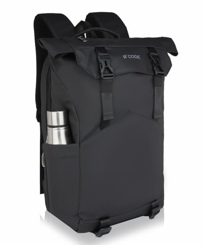 Image of B'CODE Urban Roll-Top Backpack (40L) | Premium Cordura Fabric with Water & Scratch Resistance | Adjustable Strap Compact Design | Anti-Theft Back Pocket | Laptop Backpack for Office