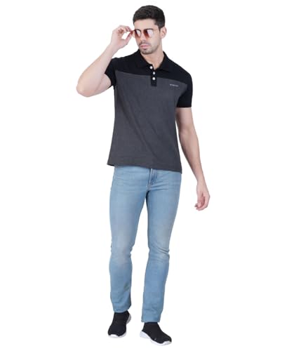 Image of Men's Trendy Color Blocked Regular Fit Polo Shirts (SizeS-3XL)