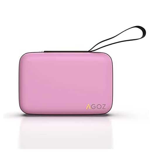 AGOZ Carrying Case Compatible with Dexcom G6 Receiver, Dexcom G7 Receiver Mobile CGM System Device Receiver Pouch Holster, Dexcom G6 Accessories,Dexcom G5,G4 Receiver Cover Holder,Wrist Strap (Purple)