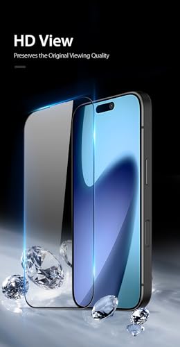 Image of TANTEK TitanGuard Tempered Glass Screen Protector Guard for iPhone 17 Pro - 9H Hardness, Military Grade, Anti-Static, Easy Installation Kit - 1 PACK