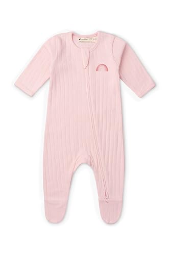 Image of monica + andy Double Zipper One Piece, 100% Organic Baby Clothes for Girls & Boys, Unisex, Preemie, Newborn & Infant Sizes