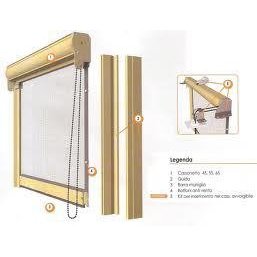 Zanzariera unica catenella 120x250 marrone