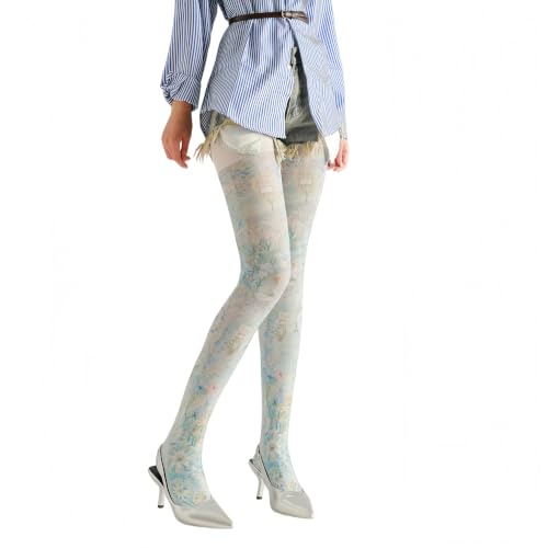 Image of Sahabowi Women Tights, Sheer High Waist Pantyhose, Vintage Control Top Stockings