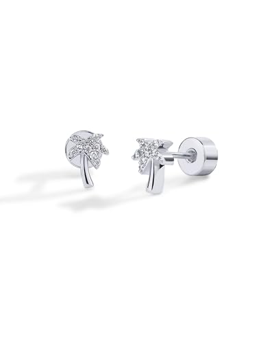 Image of PAVOI 14K Gold Plated Dainty Flat Back Earrings for Women, Piercing Studs