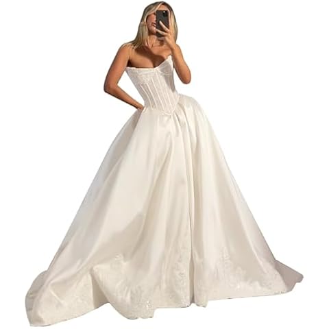 Mollyevers Lace Strapless Wedding Dress Cover