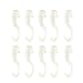 OUNONA S Shape Hooks Plastic Bathroom Clothes Towel Bag Hanging Hooks 10Pcs (White)