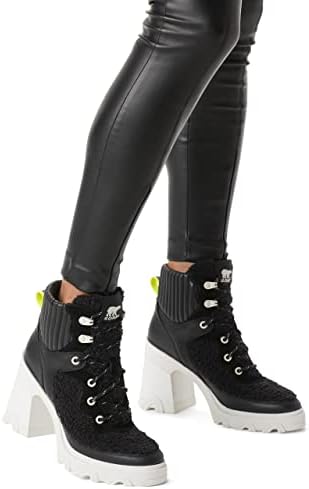 Sorel Women's Brex Heel Cozy Lace Boot - Black, Sea Salt - Size 8 | Image 5