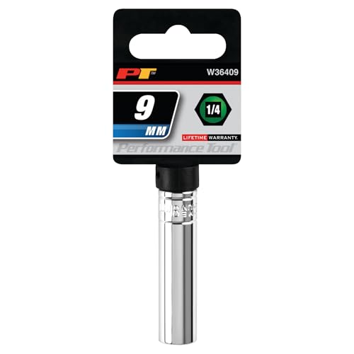 Image of Performance Tool W36409 1 /4 in. Drive 9 mm 6-Point Deep Socket