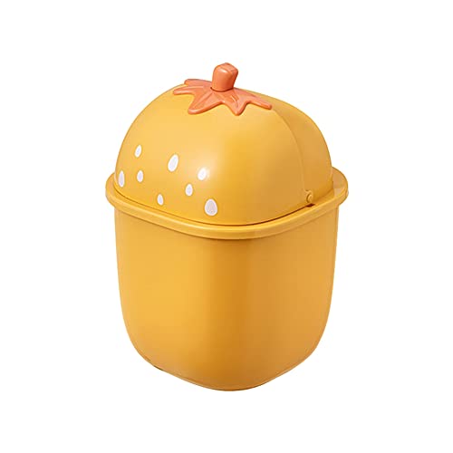 Bote de basura mini con tapa abatible para escritorio