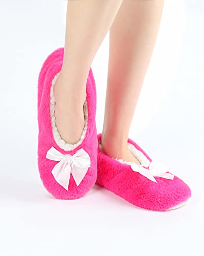 Image of Keyela Women Cozy Warm Slipper Socks, Non Slip Gripper Indoor House Socks | Soft warm cozy fabric, gripper anti-slip bottom for bedroom, lounge and all indoor daily use