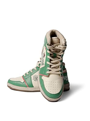 The Souled Store Official Stranger Things: Hawkins Mens and Boys Regular fit Graphic Printed Multicolored High Top Sneakers