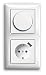 Produktbild EBROM® Komplettset Universal LED Dimmer + Busch Jäger Balance Si alpinweiß Kombi mit USB Steckdose 1722-914 2115-914 20 EUCBUSB-914 Unterputz Phasenabschnitt & Phasenanschnitt LED 3-150 Watt & weitere