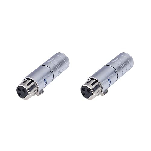 Image of MX 3 Pin XLR Microphone pin Pure Copper Nickel Plated for High Conductivity microphone (3-pin microphone female, Pack of 2, Female Connector)