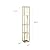 Simple Designs LF1014-TAN-2PK Three Shelf Etagere Organizer Storage Floor Lamp 2 Pack Set with White Linen Shade for Living Room, Bedroom, Office, Hallway, Tan
