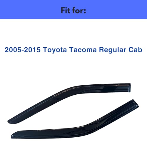 Image of IG Window Visors Fit for 2005-2015 Toyota Tacoma Single Cab, Out-Channel Rain Guards Vent Wind Deflectors 2PC, Truck Accessories for 05-15 Tacoma Regular Cab (Single Cab Only)