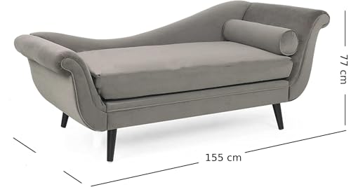 Image of Lazy Couch and Reclining Sofa /Recliner Chaise Longue /Fabric recliners /for Bedroom /Living Room /Office Reception Recliner Lounge Sofa and Armchair (Dark Gray)
