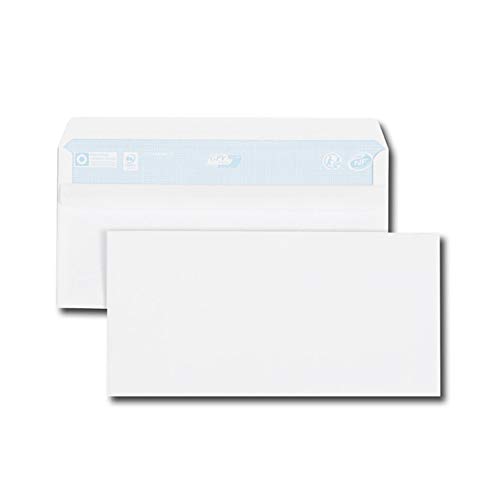 Weiße DL-Papierumschläge (110x220 Mm) – Selbstversiegelnd, Fürs Büro – Jede Menge