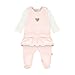 Produktbild Steiff Baby-Mädchen mit süßer Teddybärapplikation Set Strampler + T-Shirt Langarm, Rosa (Barely Pink 2560), 068
