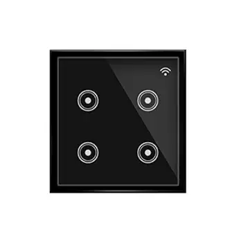 OTOHOM Smart 4Touch Switch | Wi-Fi Enabled Switch | Compatible with Alexa and Google Home | Mobile App and Voice Controlled Switch | Modular Touch Switch