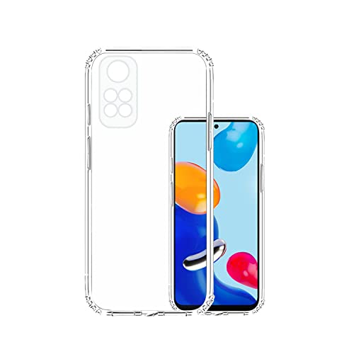 Image of Mobile Back Case Cover for Redmi Note 11 (Soft Silicone Transparent)
