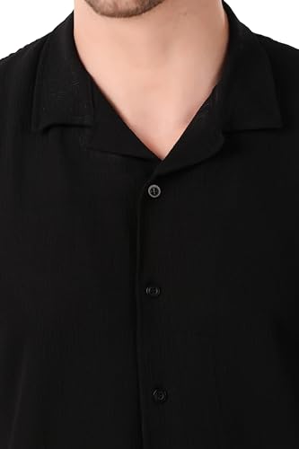 Image of Patrinus Pure Linen Mandarin Collar Full Sleeve Shirt