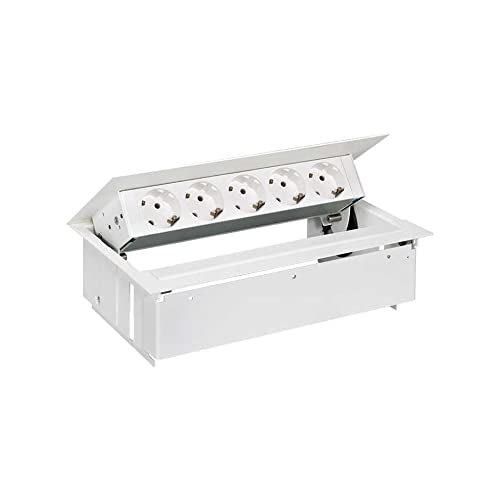 Boîtier Simon 400 avec couvercle protecteur et 5 prises blanches - 2