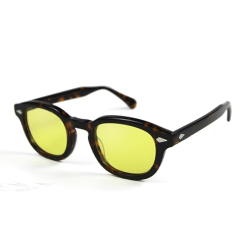 Lunettes de soleil rondes en acétate protection UV400 monture robuste