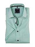 OLYMP Herren Businesshemd Kurzarm Luxor,Männer,Einfarbig,modern fit,Global Kent,grün 45,41