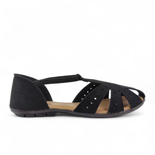 Image of Women's Flat Sole Stylish Sandal | Doctor Insole For Comfort & Durability | Arch Support | True Anti-Skid TPR Sole | Lazer Cut Design | Fashionable & Trendy (WL-04)