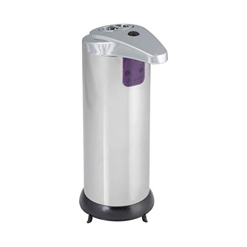 Axentia Dispenser sapone liquido con sensore in acciaio inox senza contatto, distributore di sapone automatico bagno...