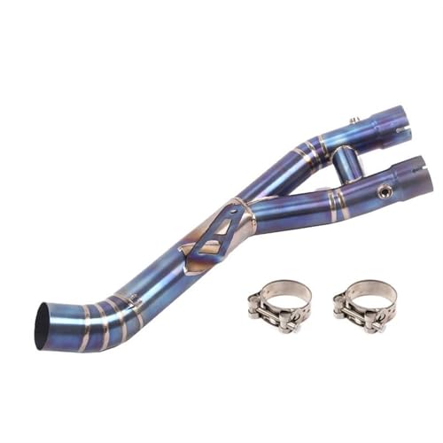 チタン合金スリップオンオートバイエスケープ排気改造ミドルリンクパイプカーボンファイバーマフラーに適合するR1 YZF R1 2015-2020用