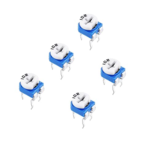 Image of AVS COMPONENTS 1K (102) Vertical PCB Preset Variable Resistor Trimmer Potentiometer pack of 10