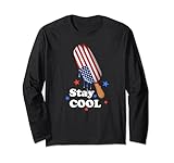 Photo Gallery patriottico 4 luglio popsicle stay cool bandiera americana maglia a manica Photo Gallery patriottico 4 luglio popsicle stay cool bandiera americana maglia a manica