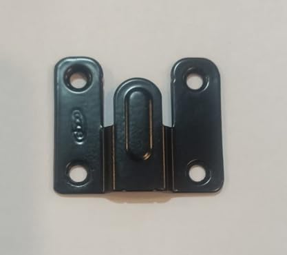 Heavy Duty Hanger Brackets - Regular With Screws, Ideal for Frames, Mirrors, Cabinets, Metal with Reinforced Ribs, 20 kg Load Capacity /Set, Pack of 4 Sets (Each set contains 4 pieces) (Black Texture)