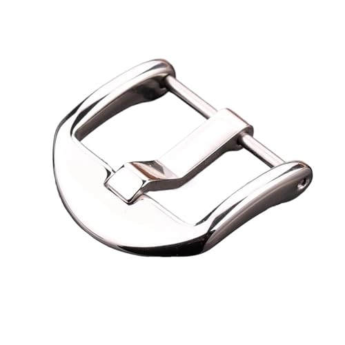 PLACKE Screw-in Watch Band Buckle 316l Stainless Steel Silver Polished Fit For Pre-v Clasp 18mm 20mm 22mm 24mm Women Men Strap Accessories(20mm)