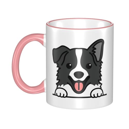犬 柴犬 9 マグカップ 保温・保冷 電子レンジ対応 コーヒーカップ 陶器 セラミック 耐高温 軽量 個性人気 誕生日プレゼント大容量 Pink