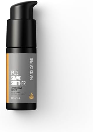 MANSCAPED® Face Shave Soother, Men's Aftershave Serum Infused with Red Algae, Menthyl Lactate & Vitamin B3 for Cooling, Soothing & Hydration, Vegan, Paraben-Free, 28ml