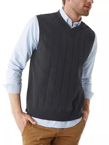 Tooluck Men's Vest Sweater Black
