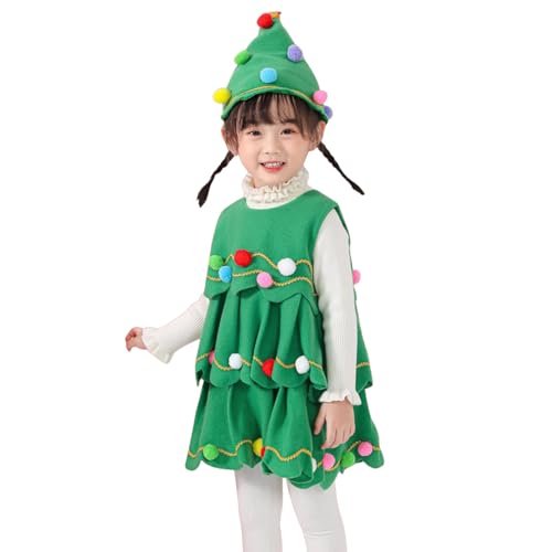 クリスマス コスプレ 子供 クリスマスツリー コスプレ ワンピース 女の子 長袖 可愛い 子供ドレス ベビー 舞台服 サンタドレス サンタクロース キッズ パーティー ダンス 発表会 仮装 舞台服 演出用 コスチューム クリスマス プレゼント