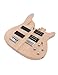 Fistrock Double Neck DIY Electric Guitar and Bass Kit 6 String and 4 String Guitar Kit Right Handed with Mahogany Body Mahogany Neck Rosewood Fretboard Chrome Hardware Build Your Own Bass and Guitar.