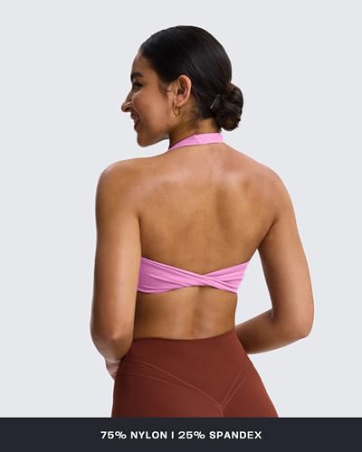 Image of Aoxjox Women's Workout Halter Sport Bras Fitness Rosie Bra Yoga Crop Tank
