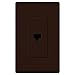 Lutron CA-PJH-BR Claro Accessories Telephone Jack 6 Conductor Brown Brown
