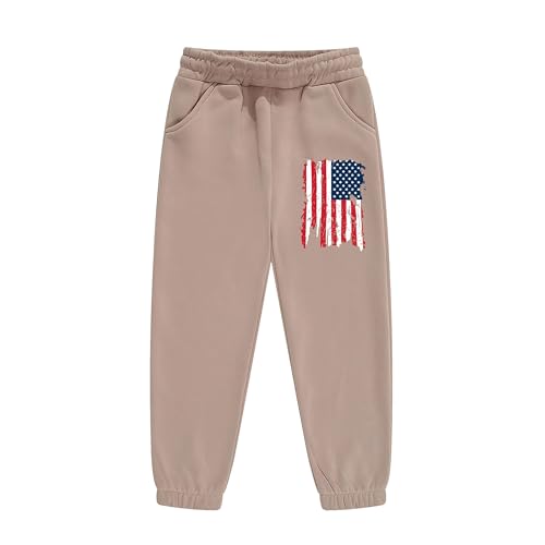 Image of Vivimeng Boys USA Sweatshirt Suit Kid USA Hoodie Set American Flag Sweater Girls American Hooded Pullover Suit