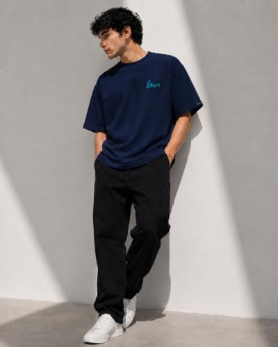 Image of Oversized T-Shirt for Men and Women, Black, White, and Charcoal Grey Colour, Cotton, Drop Shoulder Baggy Fit