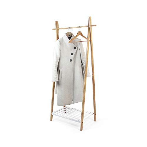 Ropero de Bambú Compactor Perchero de Pie Burro Ropa Natural XL 3
