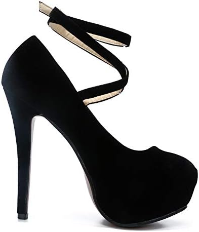 platform black stilettos