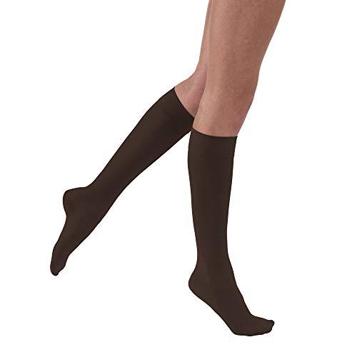 Image of BSN Medical /Jobst 119689 Ultra Sheer Compression Stocking, Knee High, 20-30 MMHG, Closed Toe, Espresso, Medium, Pair