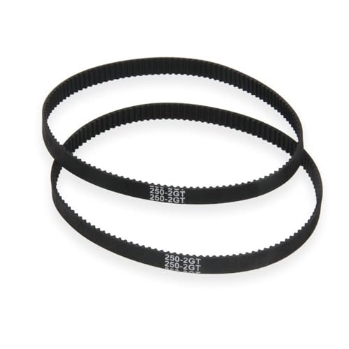 TUZUK 2-teiliges Set GT2 Synchronrad 20 und 80 Zähne, 10 mm Bohrung, Aluminium-Zahnriemenscheibe mit 2 Stück Länge, 250 mm Breite, 6 mm Riemen (20-80T-10B-6)